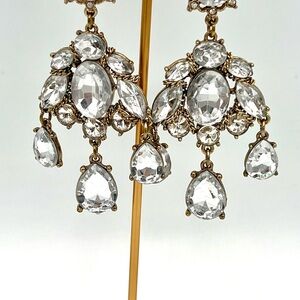Vintage-Inspired Crystal Chandelier Earrings